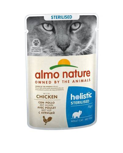 Almo Nature HOLISTIC Sterilised z kurczakiem 70g