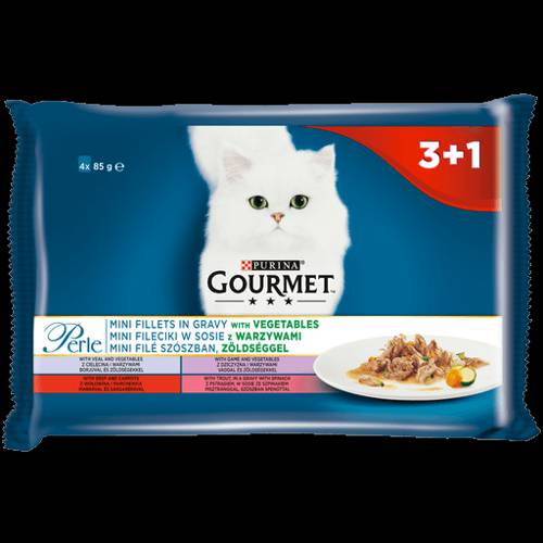 Gourmet Perle Mini Fileciki Sos z Warzywami 4x85G