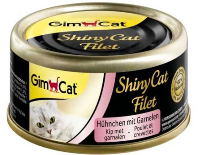 GIMCAT ShinyCat Filet Chicken&Shrimps 70g