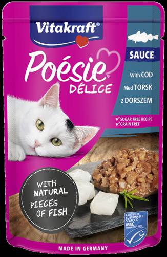 Vitakraft Poesie DELI SAUCE Dorsz 23x85g
