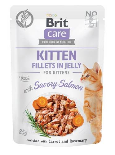 Brit Care Cat kitten savory salmon pouch 85g
