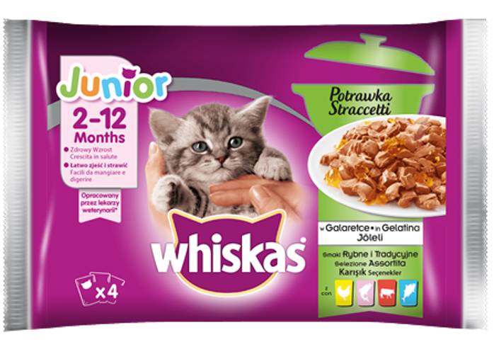 Whiskas Junior Potrawka Tradycyjne Smaki w galaretce 4x85g