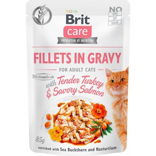 Brit Care Cat z łososiem i indykiem 12x85g