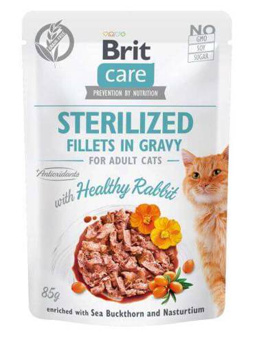 Brit Care Cat Pouche Sterilized Królik 85g