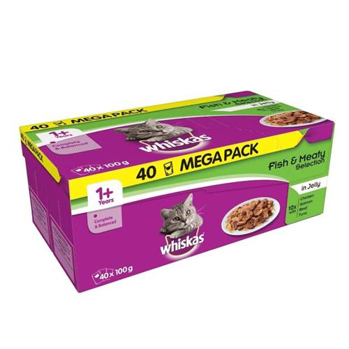 WHISKAS Smaki Rybne i Tradycyjne 40x100g