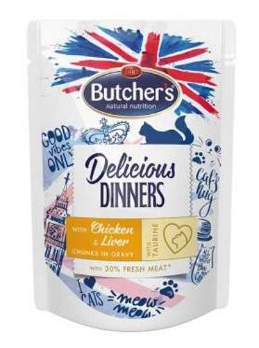 Butcher's Classic Delicious Dinner z Kurczakiem i Wątróbką w sosie 100g