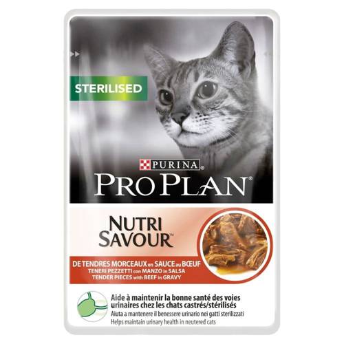 Purina Pro Plan Nutri Savour 85g STERILISED Wołowina