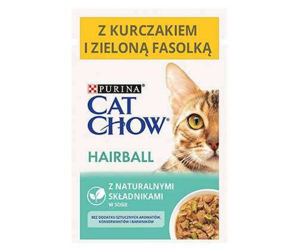 Purina Cat Chow Special Care 85g HAIRBALL Kurczak i Zielona Fasola