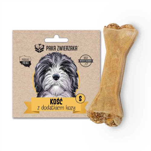 Kość do żucia z dodatkiem kozy 10 cm (S)