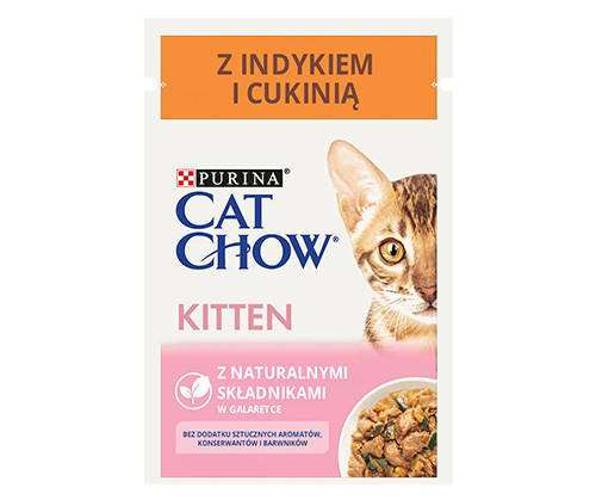 Purina Cat Chow 85g KiTTEN Indyk i Cukinia
