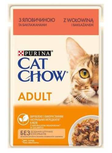 Purina Cat Chow 85g ADULT Wołowina i Bakłażan