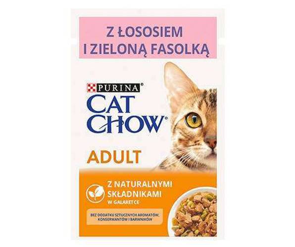 Purina Cat Chow 85g kitten Łosoś i Zielona Fasolka