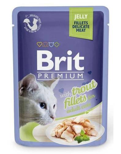 Brit Premium 85g JELLY ADULT Filet z Pstrąga