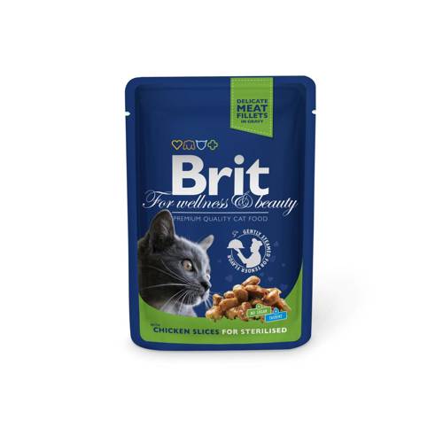 Brit Premium 100g STERILISED Kawałki Kurczaka
