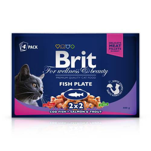 Brit Premium 4x100g ADULT Fish Plate