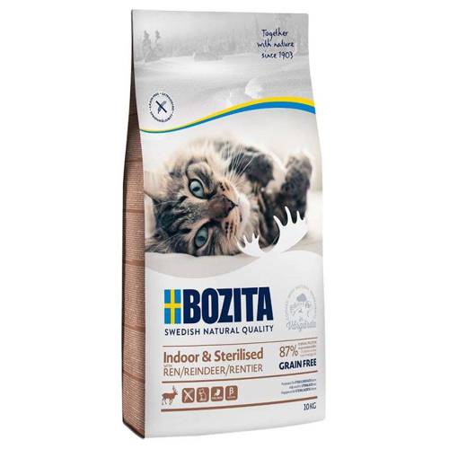 Bozita Indoor & Sterilised z reniferem bez dodatku zbóż 2kg