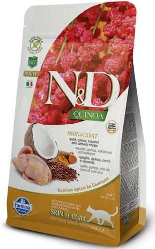 FARMINA N&D Quinoa skin&coat quail adult cat 1,5kg