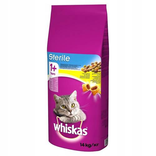 WHISKAS STERILE DLA KOTA KURCZAK 2x 14 KG