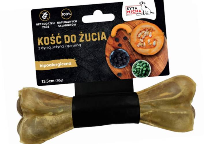 Kość do żucia hipoalergiczna z koniną 13,5 cm Syta Micha