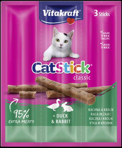 Vitakraft Cat Stick Mini Kaczka i Królik 20x18g
