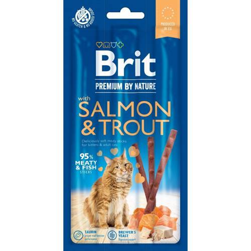Brit Cat Sticks łosoś z pstrągiem 3x5g