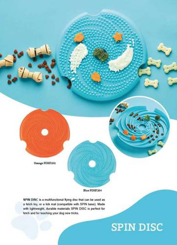 Pet Dream House Spin Lick Frisbbe Orange Medium mata do lizania