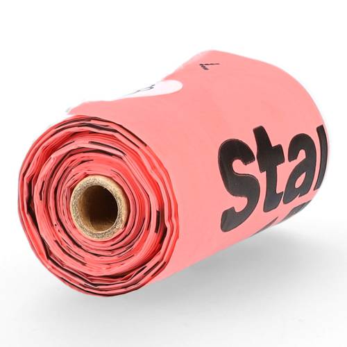 Bioworki na odchody 15 sztuk, różowe