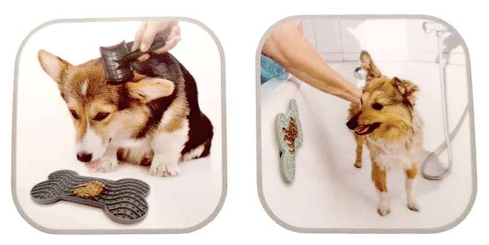 Flamingo Lick Pad Mata antystresowa M 21cm NIEBIESKA