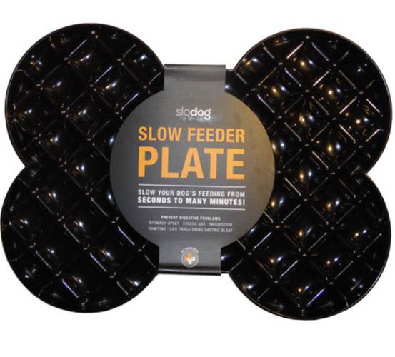 Miska slow food spowalniająca jedzenie SLODOG® czarna