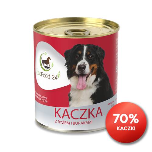 Konserwa dla psa - Kaczka z ryżem i burakami 850g