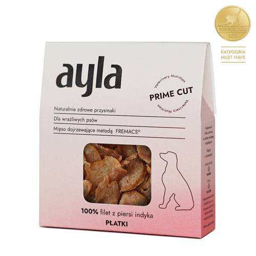 Przysmaki dla psa Ayla | Filet z piersi indyka | Prime Cut | Płatki