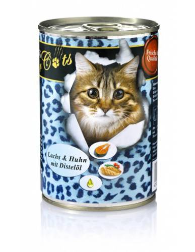 O'canis Kurczak Łosoś Olej Szafranowy karma mokra dla kota 400g