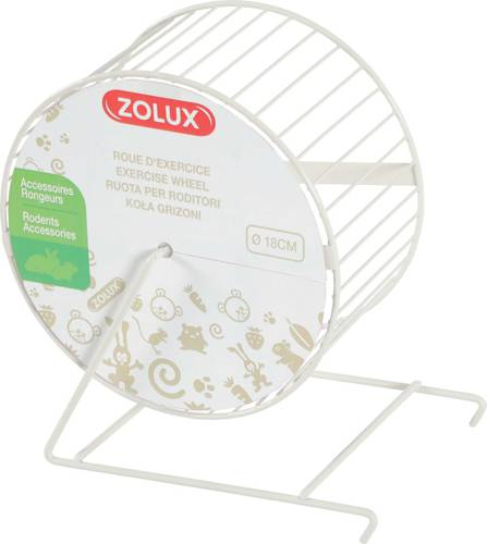 Zolux kołowrotek metalowy dla gryzoni beżowy 18cm