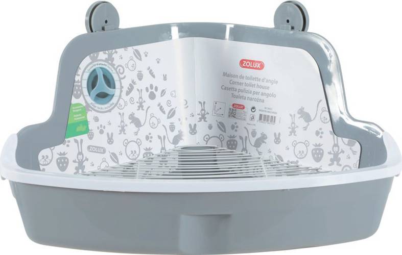 ZOLUX Toaleta narożna duża szary