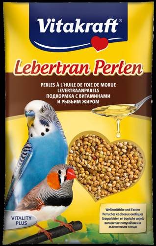 Vitakraft Lebertran Perlen z tranem dla papug 20g