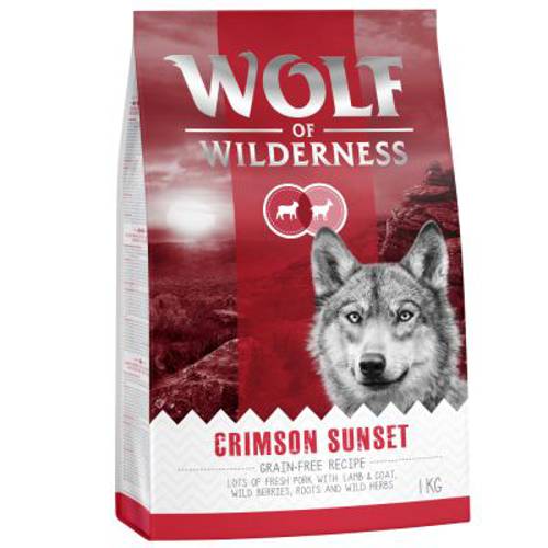 Wolf of Wilderness "Crimson Sunset", jagnięcina i mięso kozie 2 x 12 kg