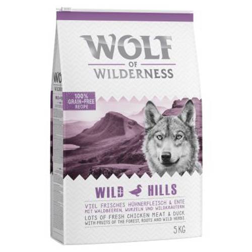 Wolf of Wilderness Adult „Wild Hills”, kaczka 2 x 12 kg