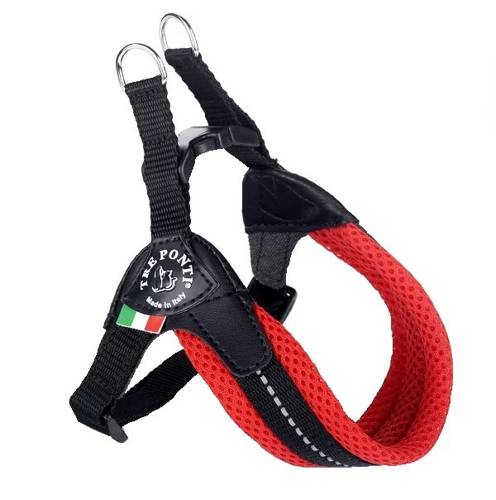 Szelki Mesh Easy Fit Regulowane Pod Brzuchem Czerwone - Tre Ponti