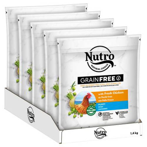 Nutro Grain Free Junior, kurczak 5 x 1,4 kg