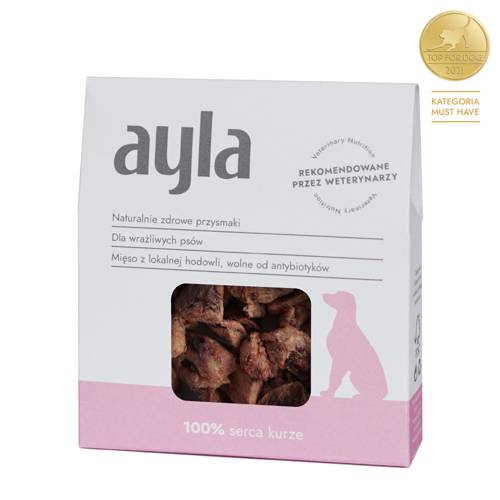 Przysmaki dla psa Ayla | Serca kurze | Liofilizowane
