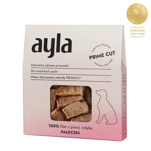 Przysmaki dla psa Ayla | Filet z piersi indyka | Prime Cut |  Pałeczki