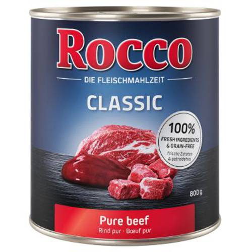 Rocco Classic, 6 x 800 g Wołowina i serca drobiowe