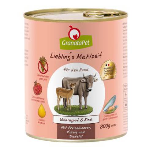 Pakiet mieszany GranataPet Liebling's Mahlzeit, 6 x 800 g Pakiet mieszany I (6 smaków)