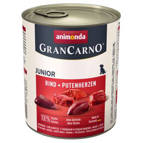 Animonda GranCarno Original Junior, 6 x 800 g Wołowina i kurczak