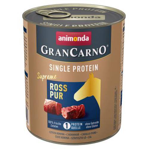 Animonda GranCarno Adult Single Protein Supreme, 6 x 800 g Konina