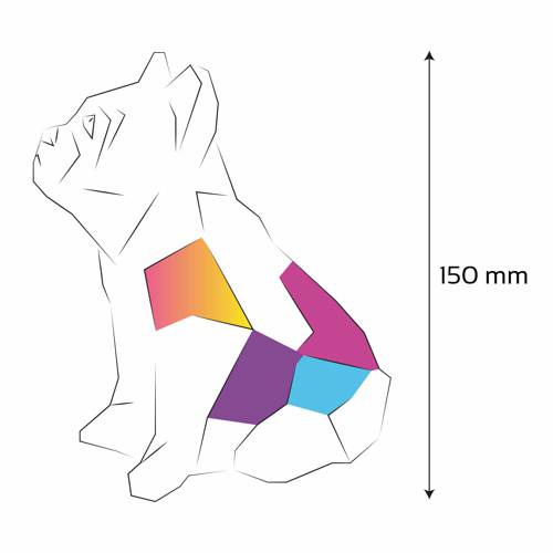 Candellana Kids Kolorowanka gipsowa 3D Bulldog Low Poly