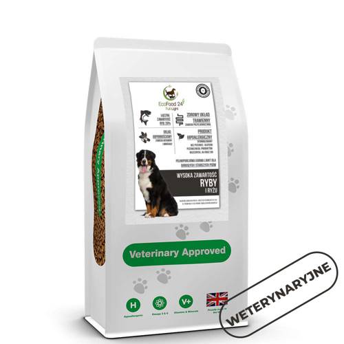 Karma sucha dla psa - Wysoka zawartość ryby i ryżu 12kg