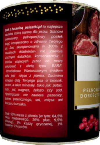 Psiastki - 93% Jelenia z żurawiną 400g