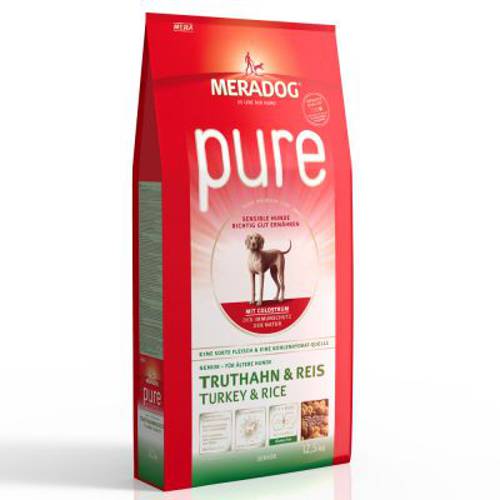 MERA pure sensitive Senior, indyk i ryż 2 x 12,5 kg