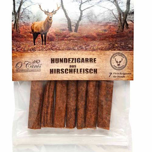 O'Canis Oryginalne cygara z jelenia - 7szt. przysmak dla psa 170g